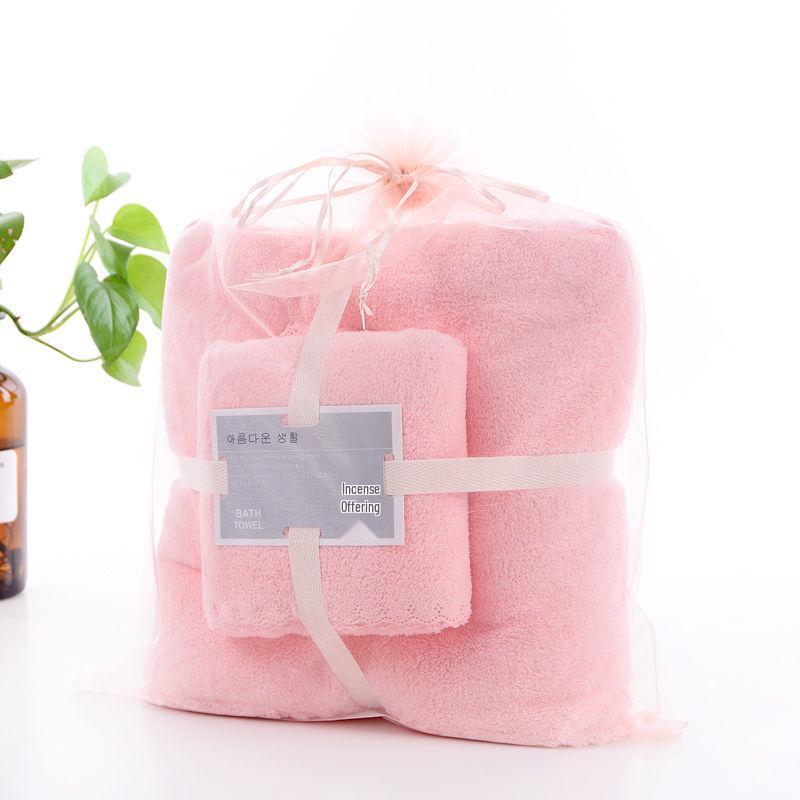 Coral Fleece Bath Towel Set: Two-Piece Parent-Child Gift, Perfect for Weddings & Promotions