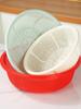 Large Size Plastic Drain Basket Kitchen Vegetable Washing Basket Hollow Out Fruit Basket Round Sieve Rice Cleaning Basket