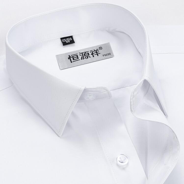 Men's Long-Sleeve Non-Iron White Cotton Shirt - Light Luxury Autumn 2025 Business Casual Formal Wear