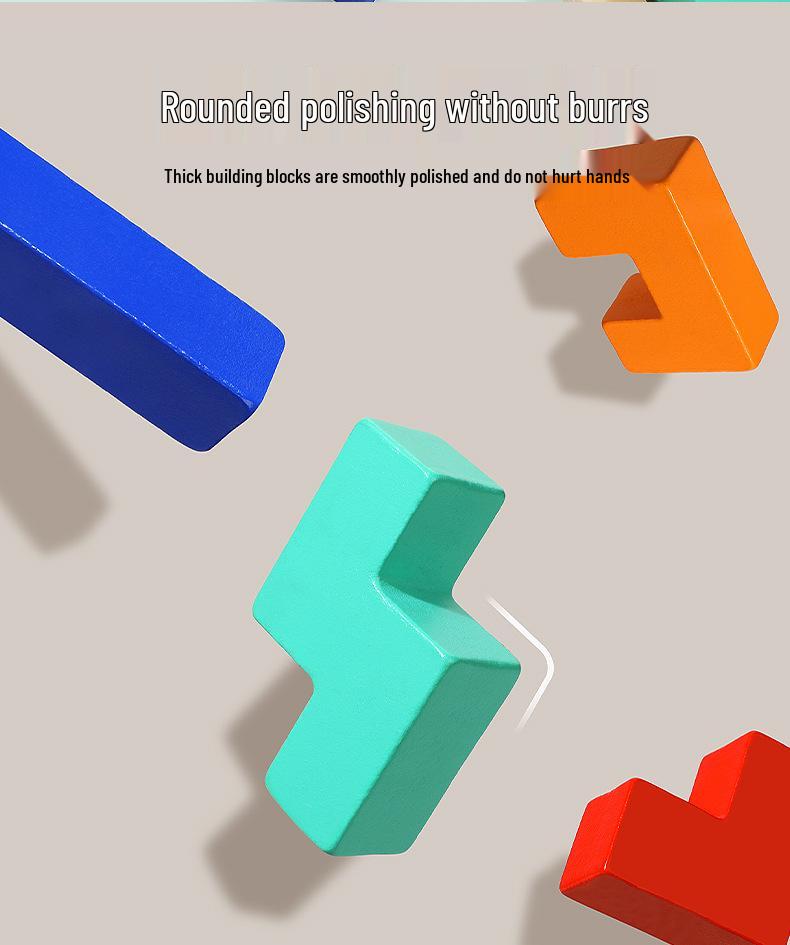 Children's Large Tetris Building Blocks Puzzle for Early Education and Development