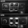 Window Switch Button Cover Trim Interior Accessories Fit for 2018-2025 Jeep Wrangler JL JLU & Gladiator JT(White)