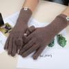 Touch Screen Gloves Autumn and Winter Warm Finger Gloves Thickened Warm Knitted Wool  Korean Student Gloves