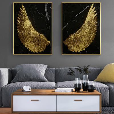 Ali d'angelo dorate Modern Canvas Art Poster e stampe Ali di lusso di moda Dipinti sulla parete Immagini Home Decor Cuadro