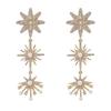 Long Alloy Studs Earrings Pendant Earrings Featuring Sunflower Design and Pearls Suitable for Trendy Ladies Present