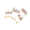 4PCS Easter Wooden Hanging Decorations Rustic Style for Easter Spring Holiday Home Coffee Shop Bakery Farmhouse Window