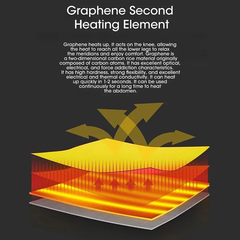 USB Rechargeable Heated Knee Ankle Wrist Brace Adjustable Compression for Pain Relief Electric Warmer