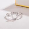 Bague Mickey Mignonne Polyvalente Bague en Cuivre Blanc Plaqué Or Rhodium Épais Bague Bijoux Simples en Argent