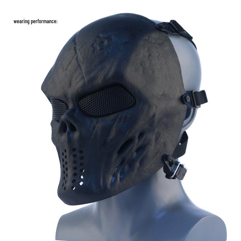 Full Face Skull Warrior Knight Protective Steel Mesh Mask for Halloween