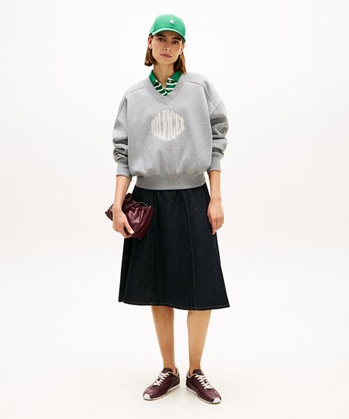 Tommy Hilfiger Flare Denim Midi Skirt (T22G0Nsc030Wt21Ap)