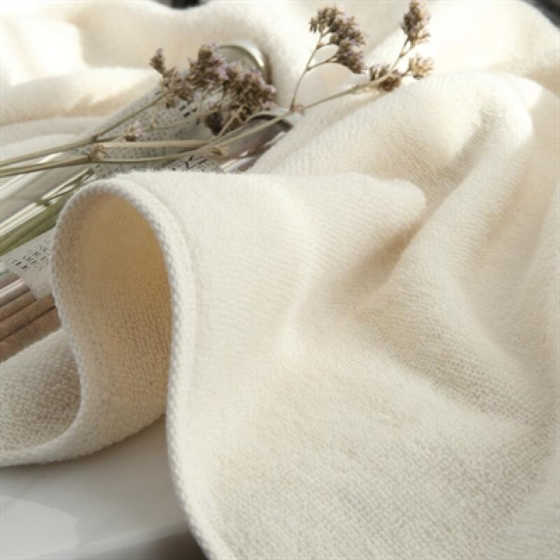 

7-piece set of Noble Organic 100% cotton washcloths 160gX7 hotel towels Beige x7