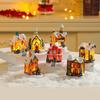 European Style Luminous Christmas House Decoration - Colorful Resin Window Display Gift
