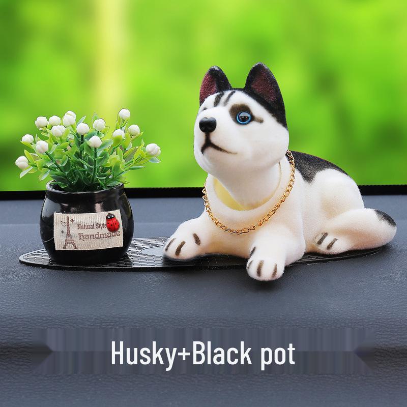 Niedliche Cartoon-Hund Wackelkopf-Ornament für die Autoinnendekoration