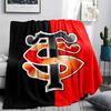 1PC Stade Toulousain Patterned Flannel Blanket Suitable For All Seasons for Home Decor Warmth and Comfort Gifts Holiday Present
