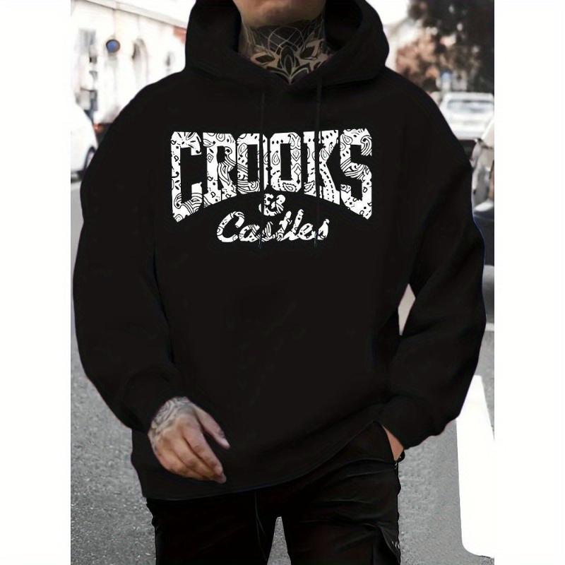 

Мужская толстовка с капюшоном, регулируемым шнурком и защитой от пиллинга, идеально подходит для походов и кемпинга на выходных XXL чёрный