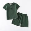 Children's Summer Cotton-Linen Shorts & Top Set - Baby Double-Layer Gauze, Loose Two-Piece Chinese Style