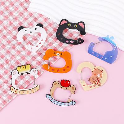 Critters Bag Charm Acrylic Decoration Carabiner Climbing Buckle Backpack Pendant High Aesthetic Value Handbook Trinkets Gift