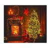 Christmas Tree And Fireplace Wall Printed Tapestry Gothic Aesthetic Decoration Halloween Living Room Perfect Party Decoration Ch