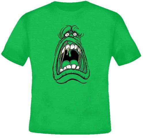 Slimer Retro Ghoul Ghostbusters 80s Movie Green T Shirt S