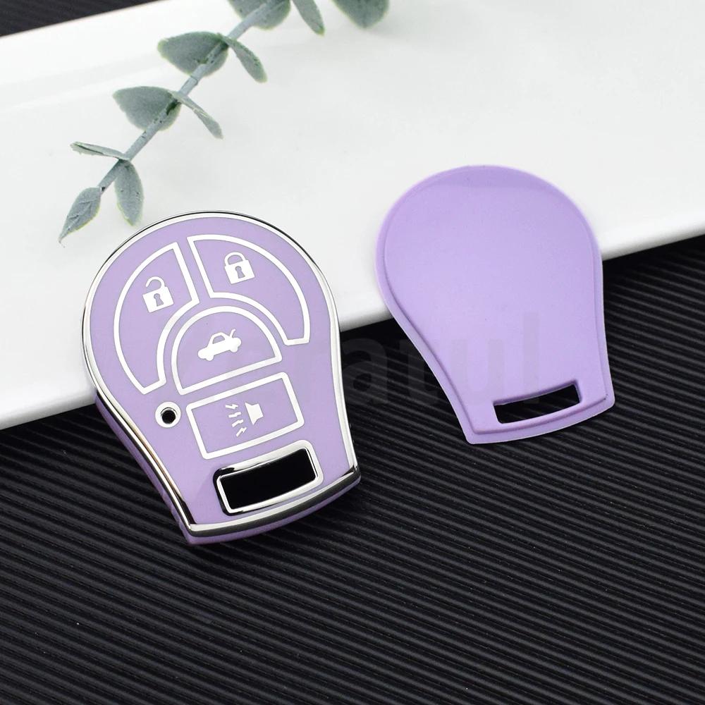 

4 Buttons For Nissan Juke March Qashqai Sunny Sylphy Tiida X-Trail Auto Car Remote Key Case Cover Shell Fob Holder Keyless