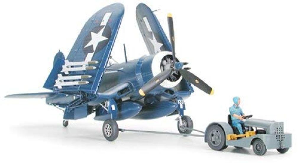 Tamiya Masterpiece Aircraft Series 85 US Navy Vought Corsair Mototug Towing Set Plastic Model Kit 61085 1/48 No. F4U-1D