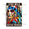 Artisian Native Girl Metal Sign Native American Tin Poster INDIAN Decorative Plate Wall Decor Garage Bar Pub Club Hotel Cafe