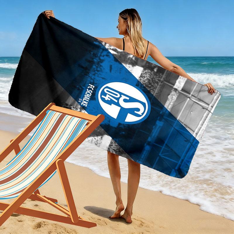 FC Schalke 04 Beach Towel, Large Soft Quick Dry Towel for Beach Camping Swimming