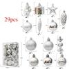 29/36/40pcs Christmas Ball Silver Red Christmas Tree Hanging Pendants Printed Special-shaped Gold Christmas Spheres  New