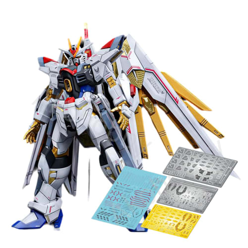 HG Etched Decal Set with Instructions for Mighty Strike Freedom Gundam Modification Parts, Metal, Mobile Suit Gundam SEED Freedom Destiny 1/144 Detail