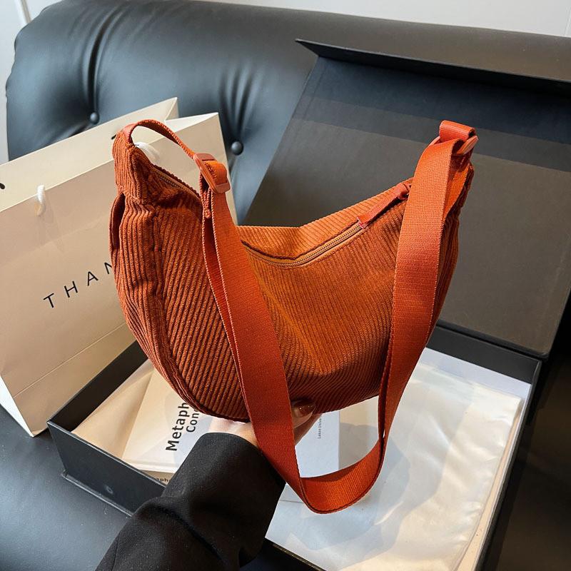 Trendige Cord-Knödeltasche Damen 2023 Neue Leichte Umhängetasche Urbaner Minimalistischer Stil