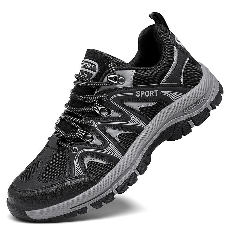 

QZHSMY Men Large Size Outdoor Hiking Shoes Casual Sneakers Wear-resistant Non-slip Lace-up Shoes Hiking Woodland Training Shoes 39