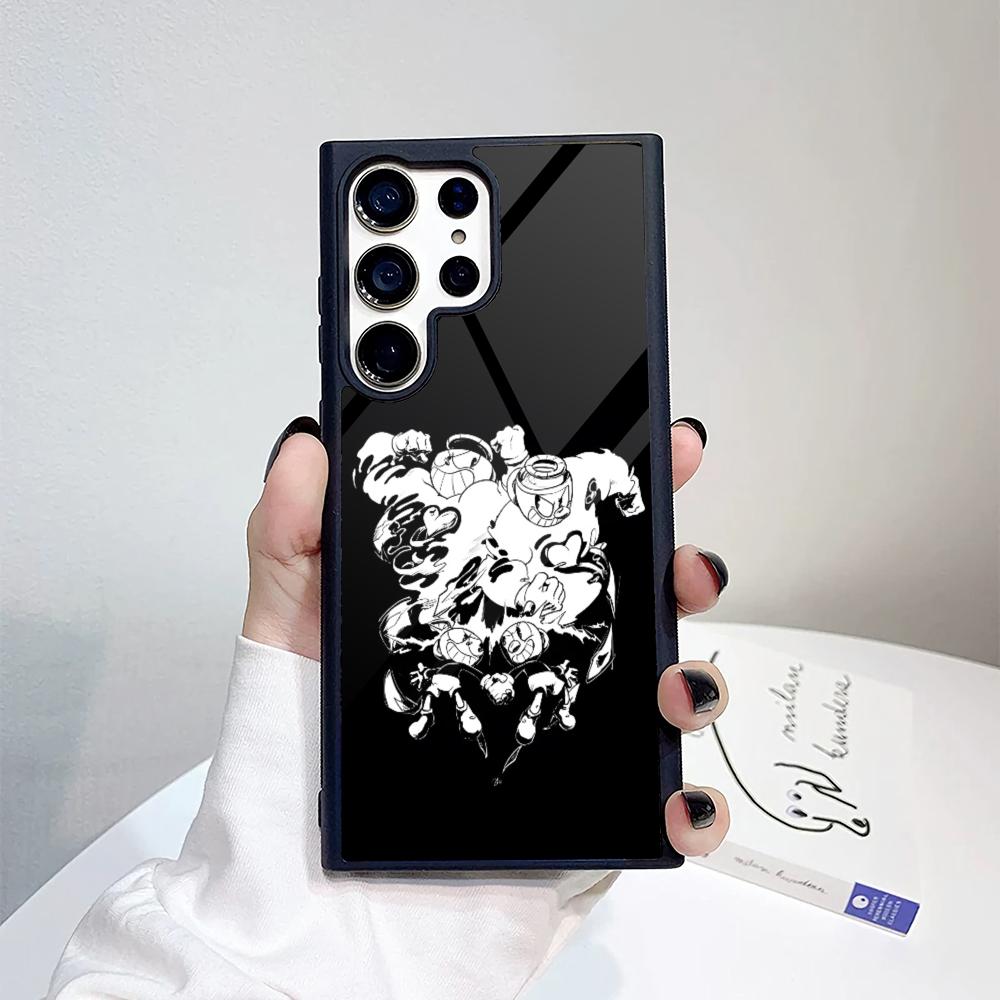 Cute Game Cuphead Phone Case For Samsung Galaxy S26 S25 S24 S23 S22 S21 S20 FE Edge Pro Plus Ultra PC+TPU Cover