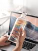 Japanese style time scale glass cup high value coffee drink juice cup portable large capacity transparent water cups