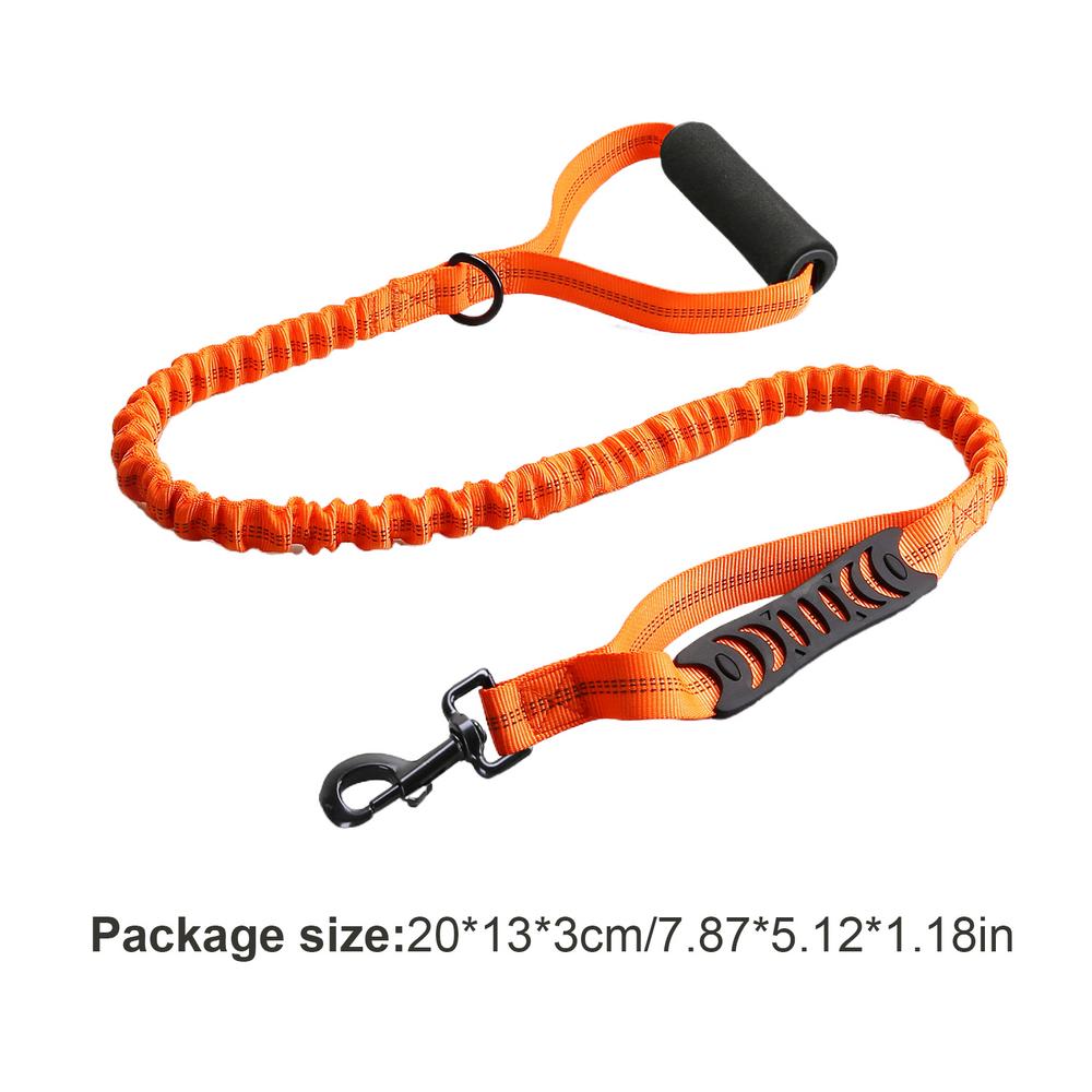 Reflective Dog Lead Shock-Absorbing Elastic Dog Lead High-Density Pet Lead With Handle Wear-Resistant Dog Lead For Walking
