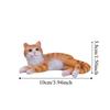 Simulation Cat Pet Model Cartoon Lying Cat Statue Adorable Cat Ornament  Dashboard Figurine
