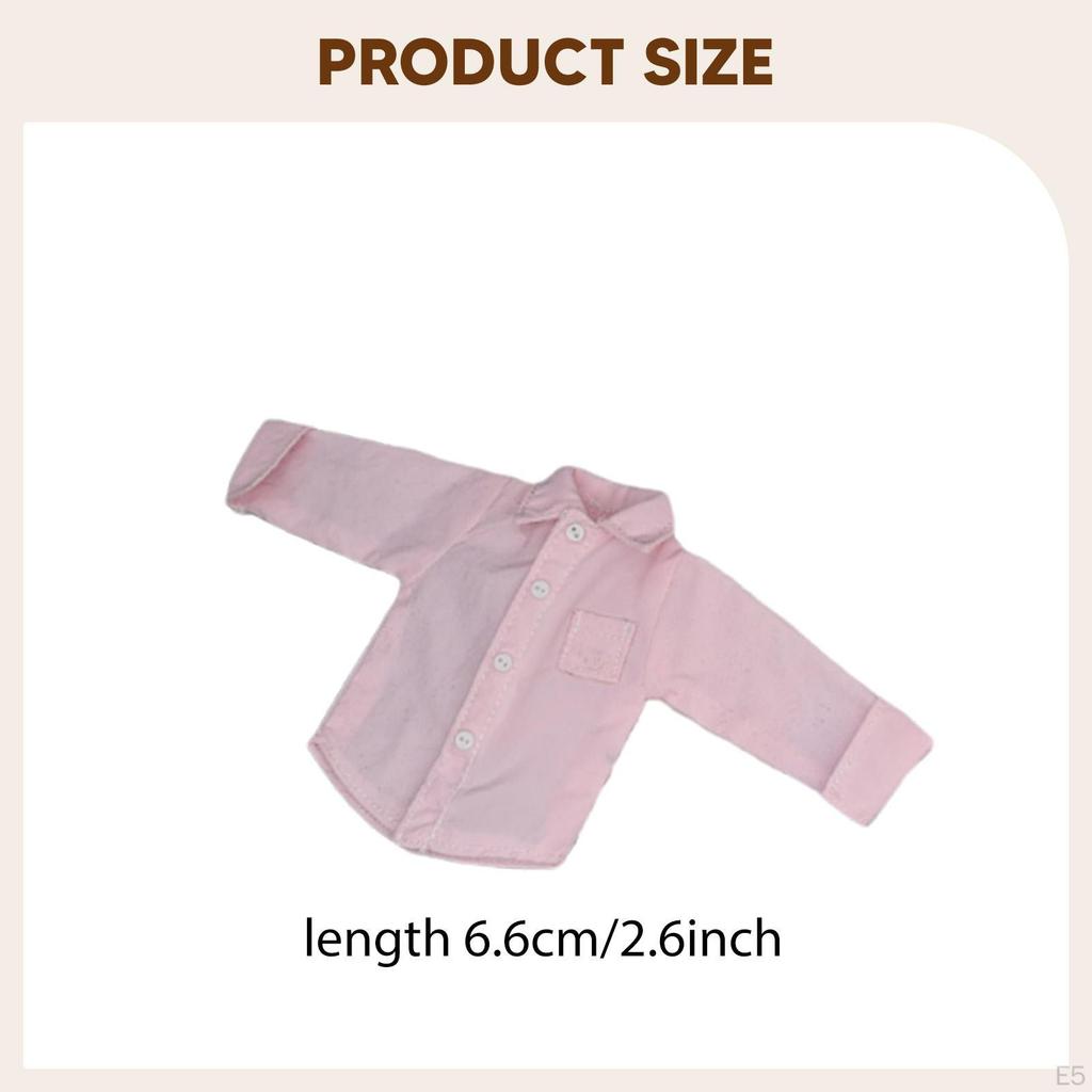 1/ Figure Shirt 6 inch Male Clothes Realistic Miniature Soft Cosplay Model DIY Doll Dressing