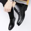 Plus Size Men's British Style Genuine Leather Chelsea Ankle Boots