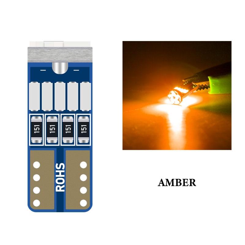 

10x T10 15led Светодиодная W5w CANbus T10 3014smd Светодиодная Без Ошибок 194 168 Лампа Подсветки Приборной Панели Салона Лампа Подсветки Номерного Знака T10 янтарь