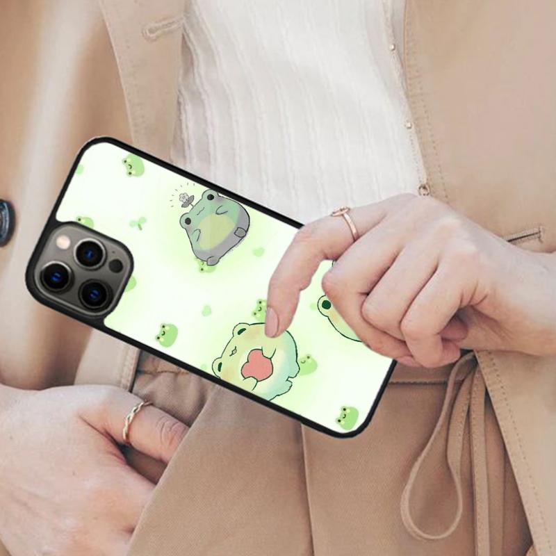 Kawaii Frog Funda Magnetic Phone Case For APPLE iPhone 17 Air 16 14 13 12 Pro Max 15 Plus Wireless Charge With MagSafe Cover