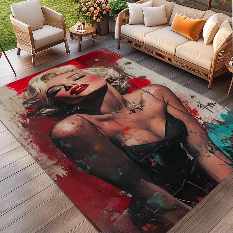 Marilyn Monroe Print Vloerkleed, Wasbaar Vloerkleed, Voor Entree Slaapzaal Wasruimte Kantoor Studeerkamer, Woondecoratie Verjaardag Kerstcadeau