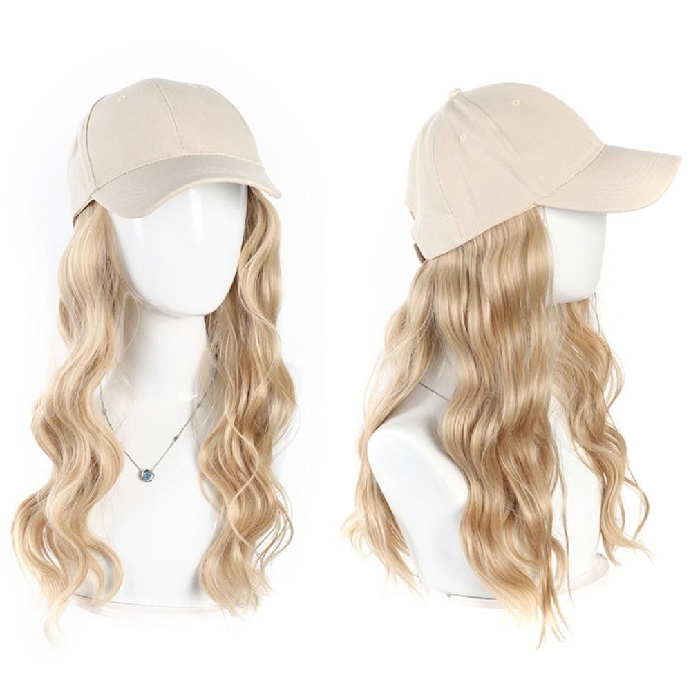 Adjustable Long Wavy Curly Hair All-in-One Design Baseball Cap Hair Extension  Summer