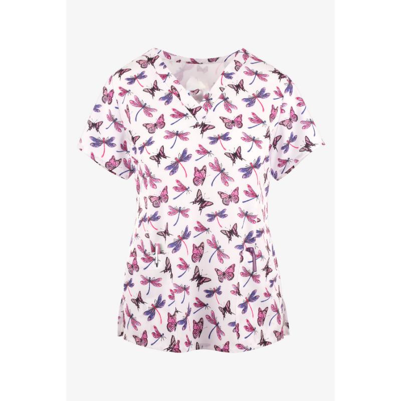 

Охорона здоров я уніформа медсестра клініка медсестра метелик спецодяг лікарняна футболка футболка з коротким рукавом блузка доглядальниця працюючі жінки медичні 2XL