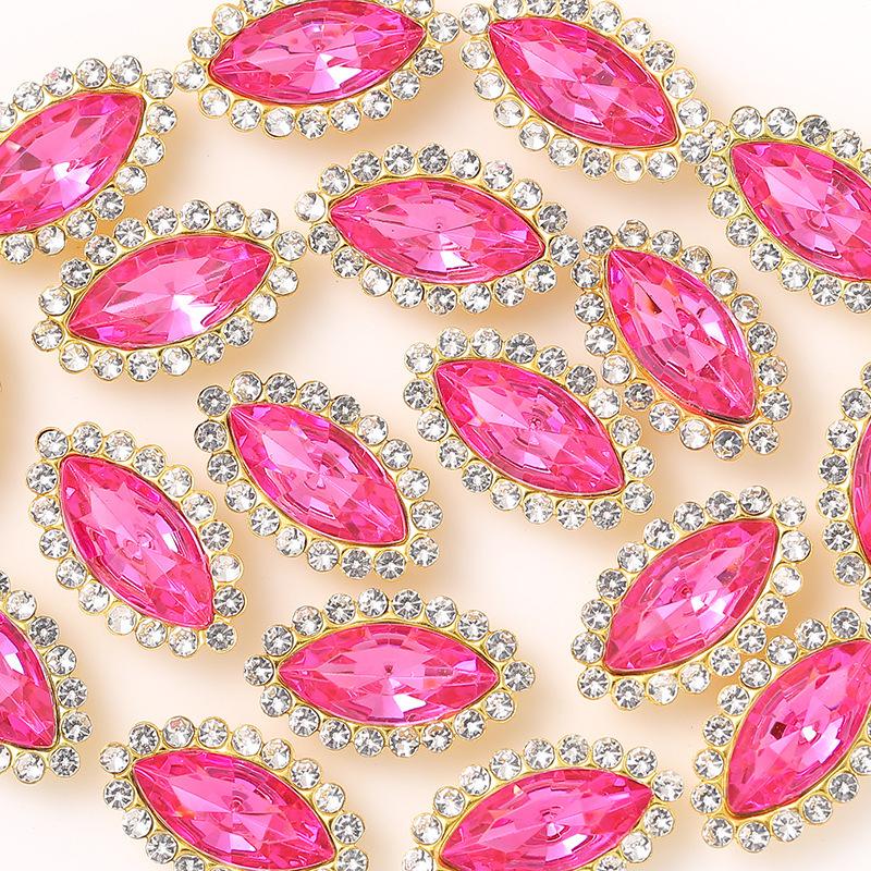 Hand-Sewn Rhinestone Sunflower Crystal Clasp DIY Clothing Accessory