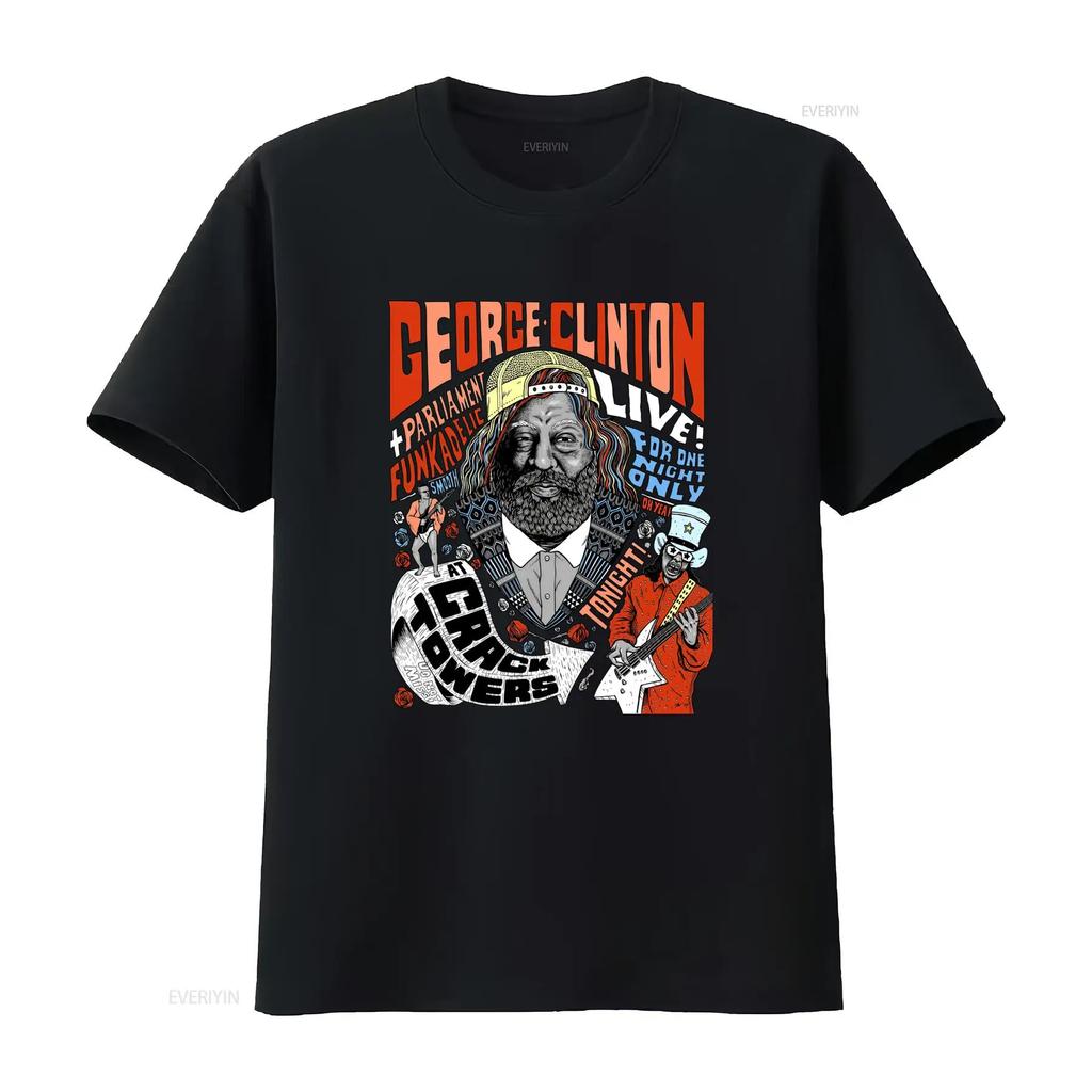 T-shirt Vintage George Clinton en Concert Parliament Funkadelic Concert Groupe de Rock Musique vintage Lavé Respirant vêtements de designer