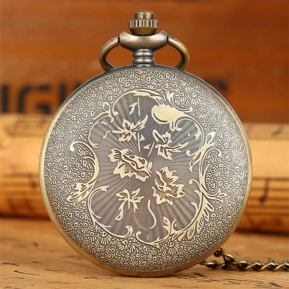 Vintage Bronze ‘’never Forget Veteran ‘’ Pattern Design Quartz Pocket Watch with Necklace Chain Commemorate Gift for Men Women