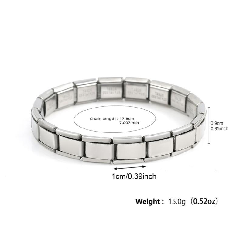 Sturdy 9mm Italian Charm Bracelet Stainless Steel Gold Silver Modules for Women Men Youth DIY Fashion Statement