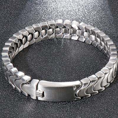 Bracciale Cool Uomo Larghezza 12MM Acciaio Inossidabile Spazzolato Opaco Bracciali da Polso da Uomo Gioielli Maschili Articolo Bracciale Uomo di Ferro Regalo di Compleanno
