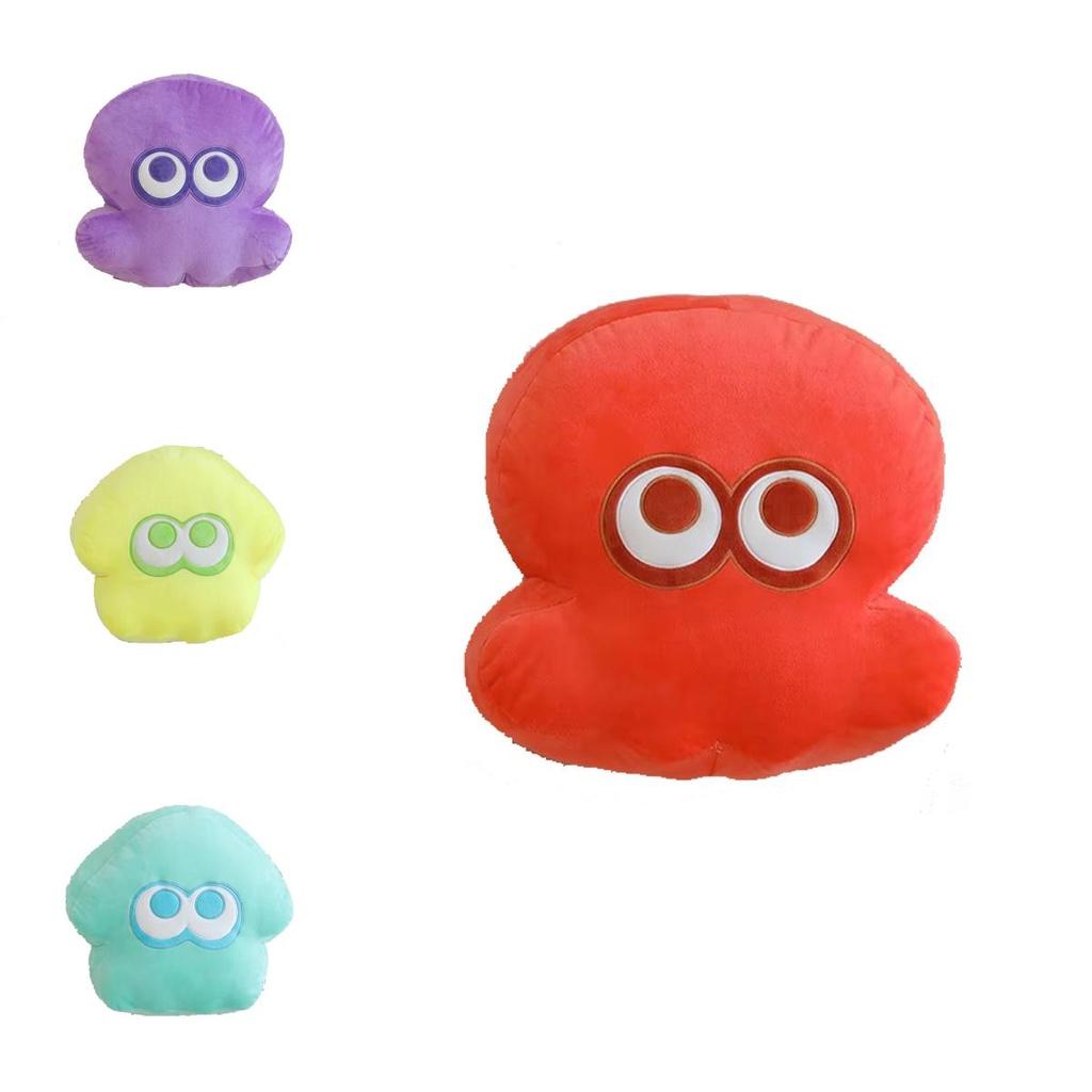 Splatoon Krake Plüschkissen für Kinder Orange Blau Gelb Weiß Lila Rot Dunkelblau
