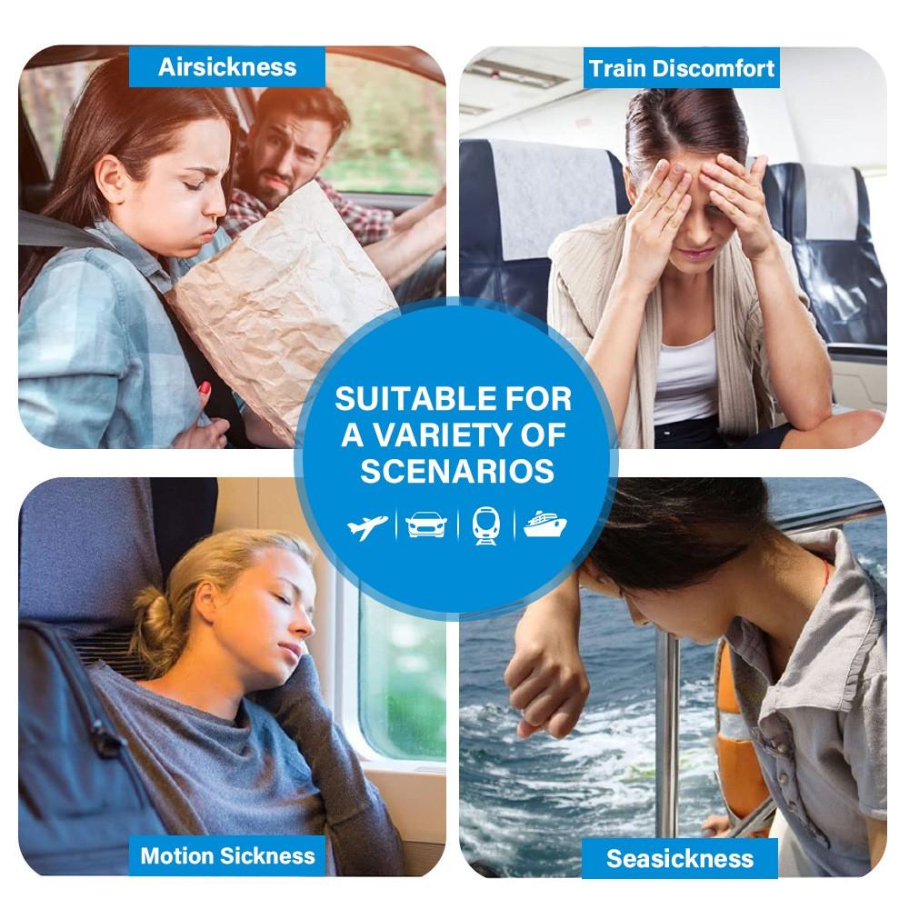 72 kusů náplastí proti kinetóze, náplastí proti závratím a náplastí proti mořské nemoci bez vedlejších účinků, vhodné pro cestování autem, lodí, letadlem, hraní her atd.