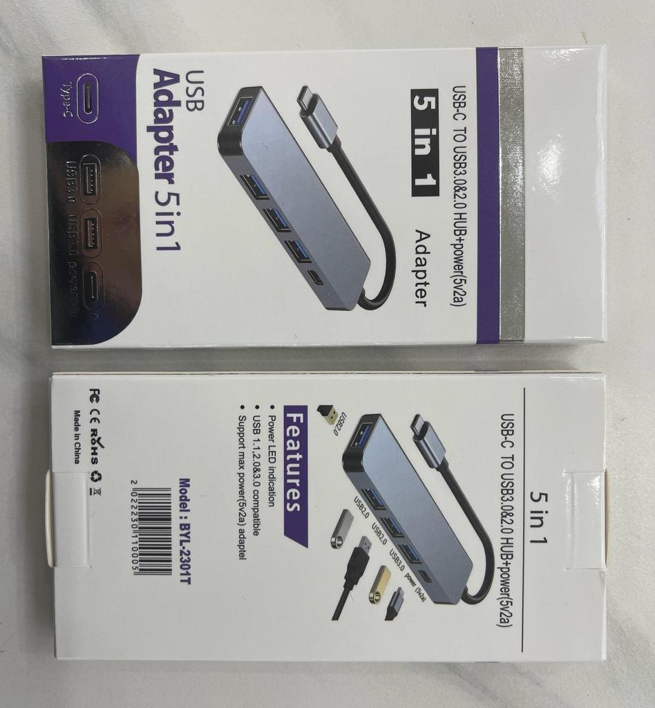 Hub USB-C cinque in uno con ricarica rapida: Dock di espansione a 4 porte