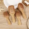 Natural Bamboo Paddle Hair Brush Comb Improve Hair Growth Air Cushion Combs For Scalp Massage Anti-Static No Hair Tangle Comb